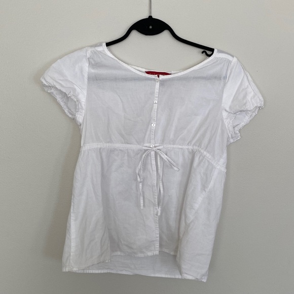 Y2K BUM light babydoll blouse with cap sleeves - Picture 1 of 6